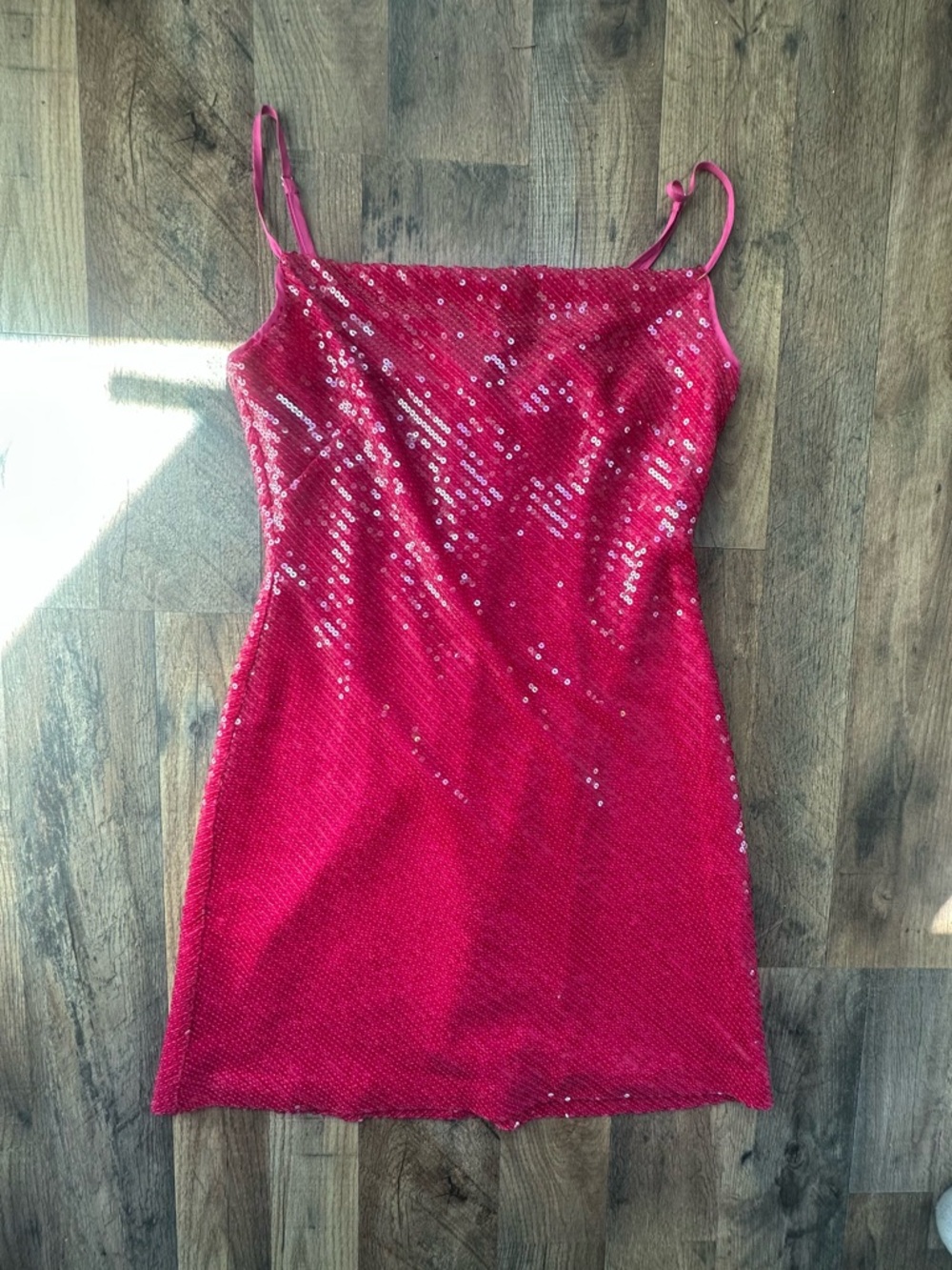 Likely Hot Pink Sequin Slip Mini Dress